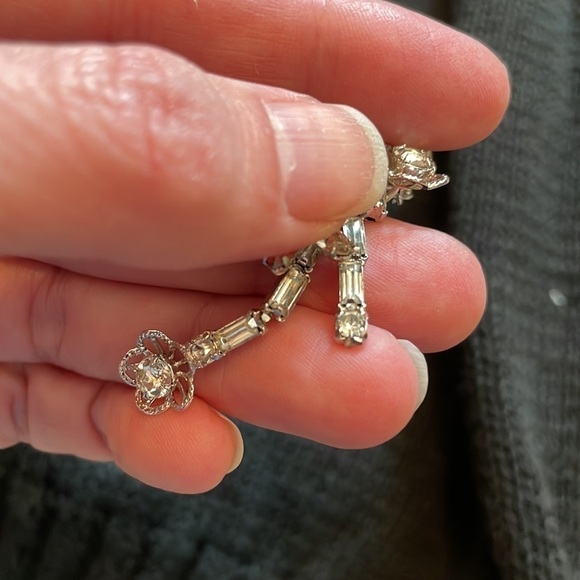 Vintage Leo Glass Sterling Pin Brooch - Picture 6 of 6